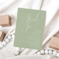 Whimsical Sage Green Baby Sip and See