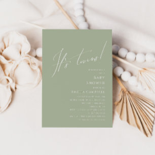 Invitación Whimsical Sage Green es Baby Shower