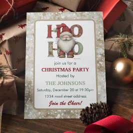 Invitación Whimsical Santa Christmas Party Invitation