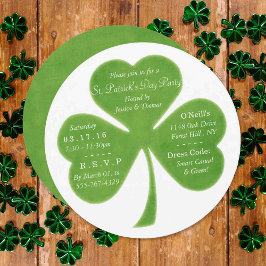 Invitación Whimsical Shamrock St. Patrick's Day Fiesta