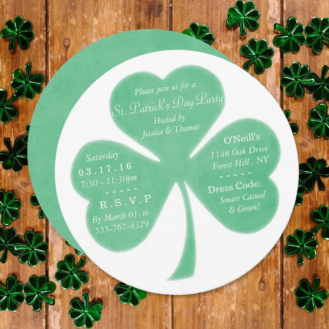 Invitación Whimsical Shamrock St. Patrick's Day Fiesta (Subido por el creador)