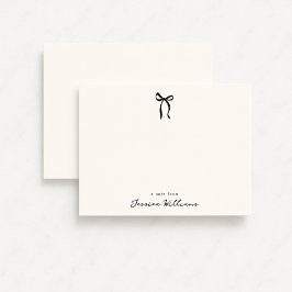 Invitación Whimsical simple bow, a note from flat card