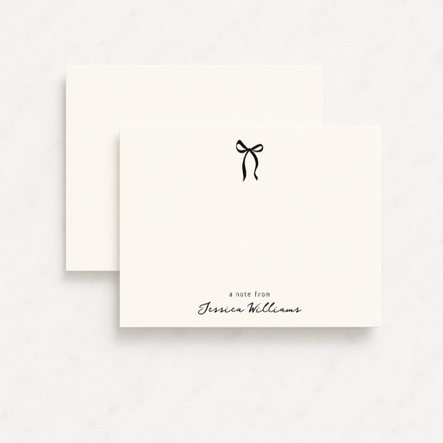 Invitación Whimsical simple bow, a note from flat card (Subido por el creador)