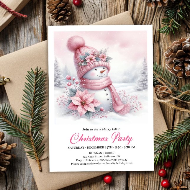 Invitación Whimsical Snowy Forest Kids Digital Download Xmas (Whimsical Snowy Forest Kids Digital Download Christmas Invitation

)