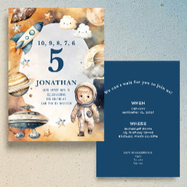 Invitación Whimsical Space Personalized Birthday Invitation