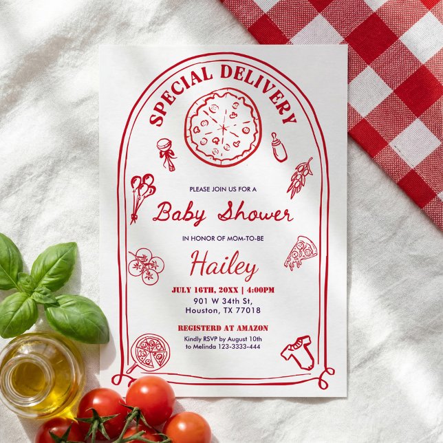 Invitación Whimsical Special Delivery  Baby Shower Invitation (Subido por el creador)