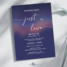 Invitación Whimsical Starry Night Script Modern Wedding