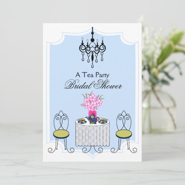Invitación Whimsical Tea Fiesta (Anverso de pie)