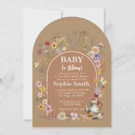 Invitación Whimsical Tea Garden Baby In Bloom Baby Shower