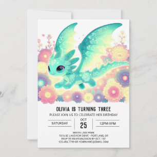 Invitación Whimsical Template Dragon Birday