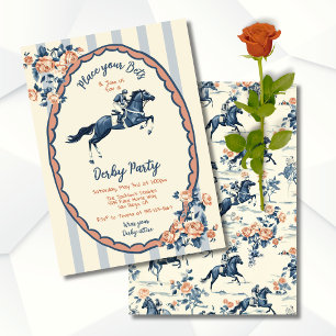 Invitación Whimsical Toile Derby Fiesta