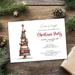 Invitación Whimsical tree fun modern Christmas celebration