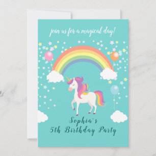 Invitación Whimsical Unicorn Fiesta