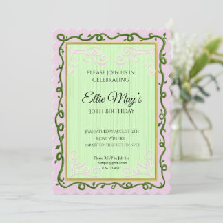 Invitación Whimsical Vine Birthday Invitation