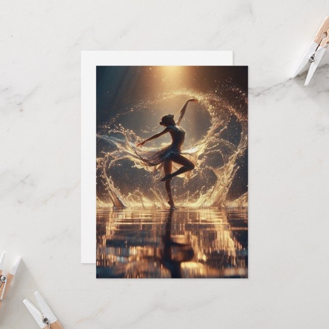 Invitación Whimsical Water Dance Party Invitation | Mermaid / (Anverso/Reverso In Situ)