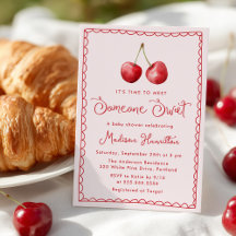 Whimsical Watercolor Cherry Baby Shower