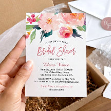 Whimsical Watercolor Floral Modern Bridal Shower