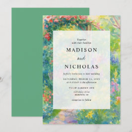 Invitación Whimsical Watercolor Garden Themed Wedding