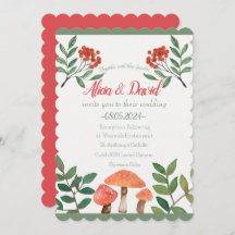 Whimsical Watercolor Red Mushroom Boda