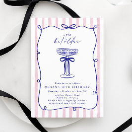 Invitación Whimsical Wavy Frame Tini un poco más viejo 30 cum