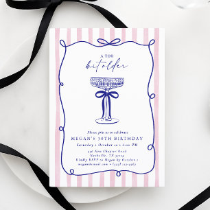 Invitación Whimsical Wavy Frame Tini un poco más viejo 30 cum