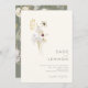 Invitación Whimsical Wildflower Bouquet | Ivory All In One (Anverso / Reverso)