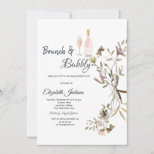 Invitación Whimsical Wildflower Brunch & Bubbly Bridal Shower