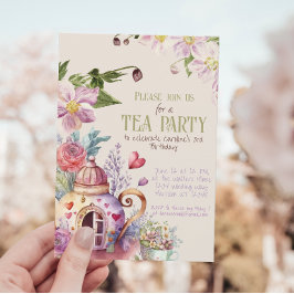 Invitación Whimsical Wildflower Fairytale Tea Fiesta Invitati