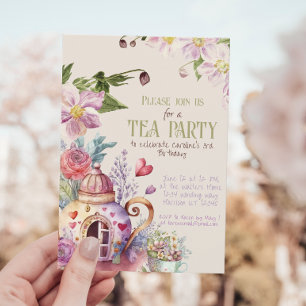 Invitación Whimsical Wildflower Fairytale Tea Fiesta Invitati