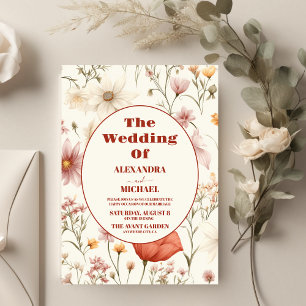 Invitación Whimsical Wildflower Meadow Boda