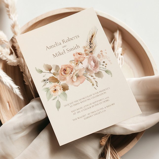Invitación Whimsical Wildflower Meadow Boda (Subido por el creador)