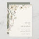 Invitación Whimsical Wildflower Meadow | Ivory All In One (Anverso / Reverso)