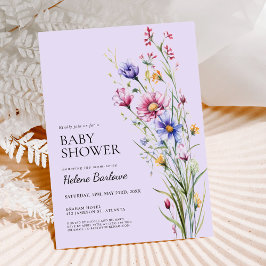 Invitación Whimsical Wildflower Rustic Boho Baby Shower