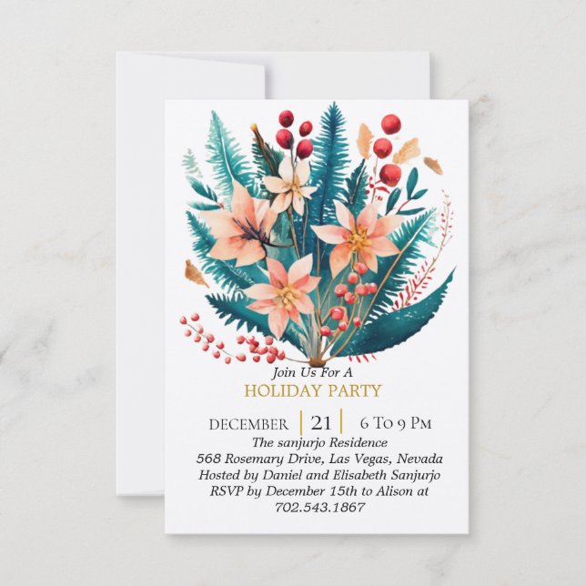 Invitación Whimsical Winter Wonderland: Personaliza tu Invi (Anverso)