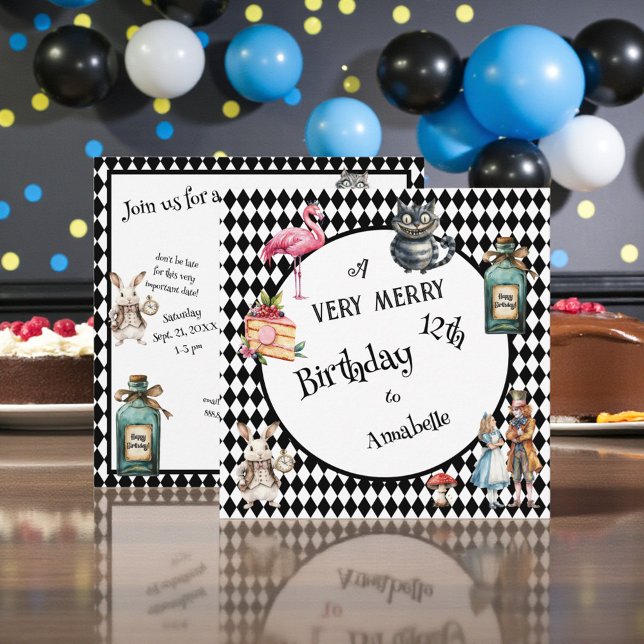 Invitación Whimsical Wonderland Birthday Party (Subido por el creador)