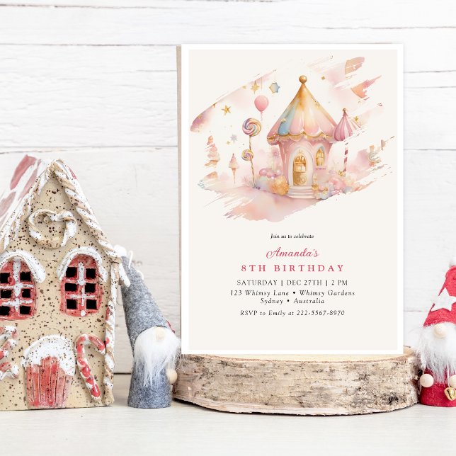 Invitación Whimsical Wonders Candyland Birthday card (Subido por el creador)