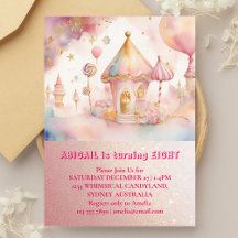 Whimsical Wonders Candyland Birthday card (Tarjeta