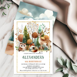 Invitación Whimsical Woodland Birday Party