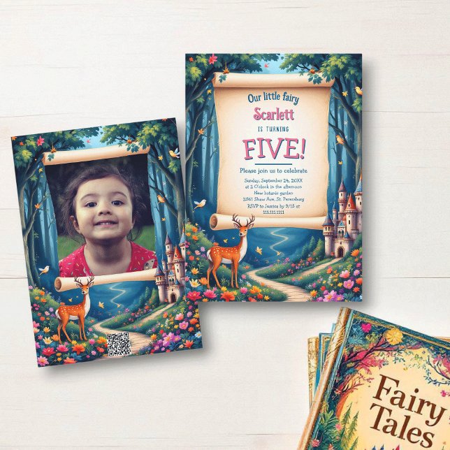 Invitación Whimsical Woodland Castle Fairytale Kid's Birthday (Subido por el creador)
