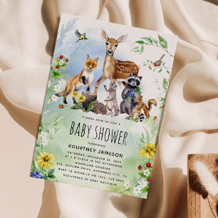 Invitación Whimsical Woodland se maravilla de Baby Shower