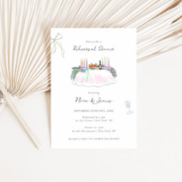 Invitación Whimsy Colorful Illustrated Rehearsal Dinner