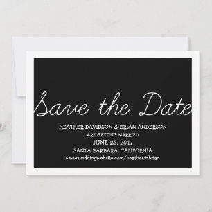 Invitación Whimsy Save the Date Invite, negro