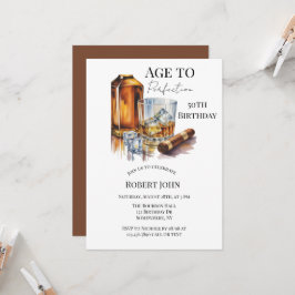 Invitación Whiskey and Cigar Men’s 50th Birthday Party