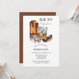 Invitación Whiskey and Cigar Men’s Birthday Party
