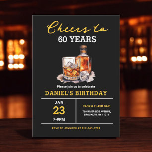 Invitación Whiskey Bourbon anima la fiesta de cumpleaños de 6
