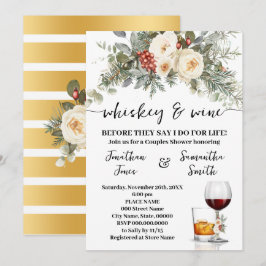 Invitación Whiskey & Vino Antes de Hacerlo por Vida Ducha de 