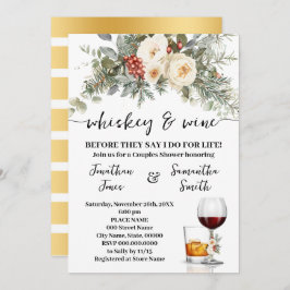 Invitación Whiskey & Wine Before I do for Life Winter Shower