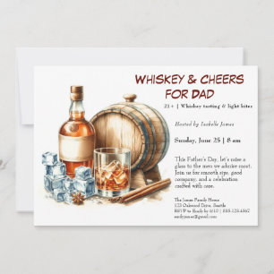 Invitación Whiskey y Cheers - Editable Día del Padre