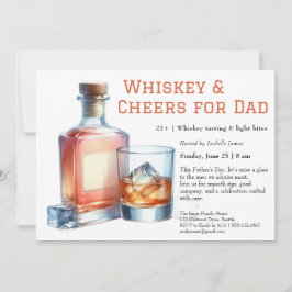 Invitación Whiskey y Cheers - Editable Día del Padre