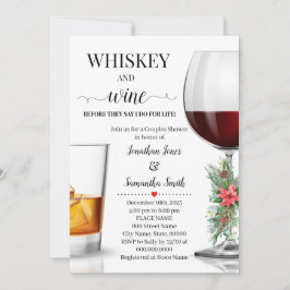 Invitación Whiskey y el vino antes de que duchen los Navidade